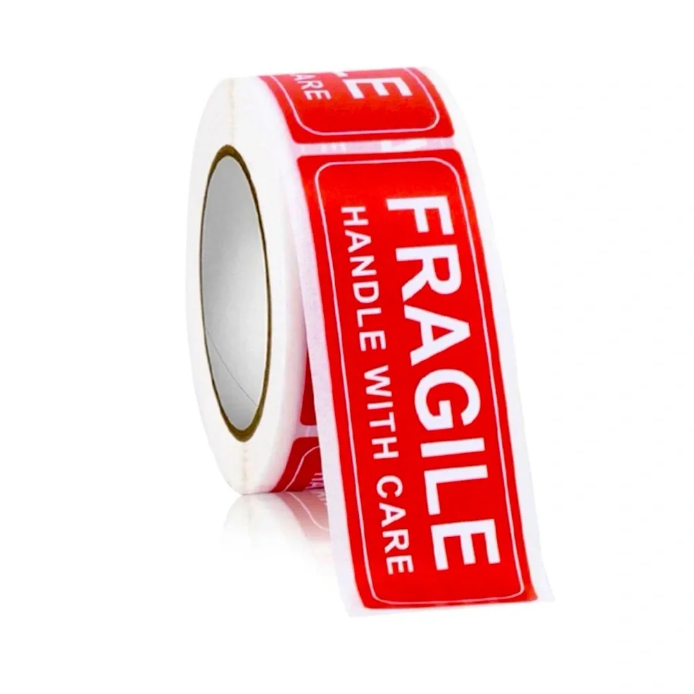 1roll  FRAGILE HANDLE WITH CARE Warning Sticker